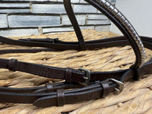 Load image into Gallery viewer, S/H Clinchered Flash Snaffle Bridle - Brown - Full