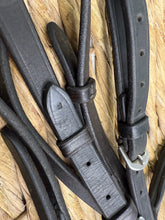 Load image into Gallery viewer, S/H English Flash Nose Bridle -Full- Very Dark Havana