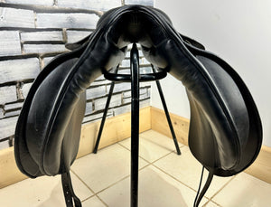 18” Wide Ideal Jessica Dressage Saddle - Black