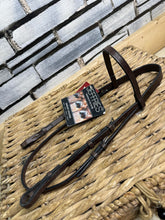Load image into Gallery viewer, Jeffries Falcon Half Bridle - Headpiece/1/2” Cheeks/Browband -Pony- Brown