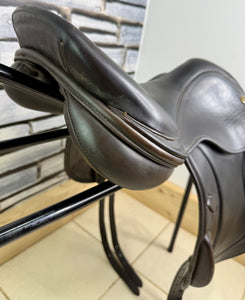 17” MW Excelle/Walsall Riding English Monoflap Jump Saddle - Brown