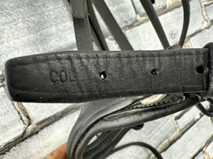 S/H Soft Padded Chunky Crank Flash Bridle - Black - Cob