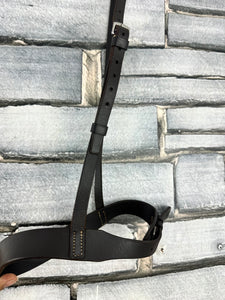S/H English 1 1/8” Hunter Cavesson Noseband - Brown - Cob