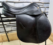 Load image into Gallery viewer, 16” MW Saddle Company Pony GP Saddle - Black - Changeable Width on a Press