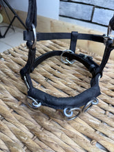 Load image into Gallery viewer, Miniature Horse/Mini Shetland Leather Lunge Cavesson - Black