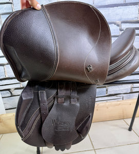 17” MW/Wide Whitaker Madrid Jump Saddle - Brown