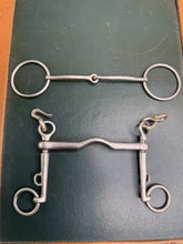 Load image into Gallery viewer, 4 1/2” Harvey Double Bit Set - Sliding Weymouth &amp; Narrow Mouth Bridoon- Showing