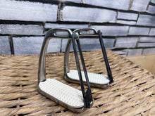 Load image into Gallery viewer, S/H 4 1/4” Peacock Safety Stirrup Irons