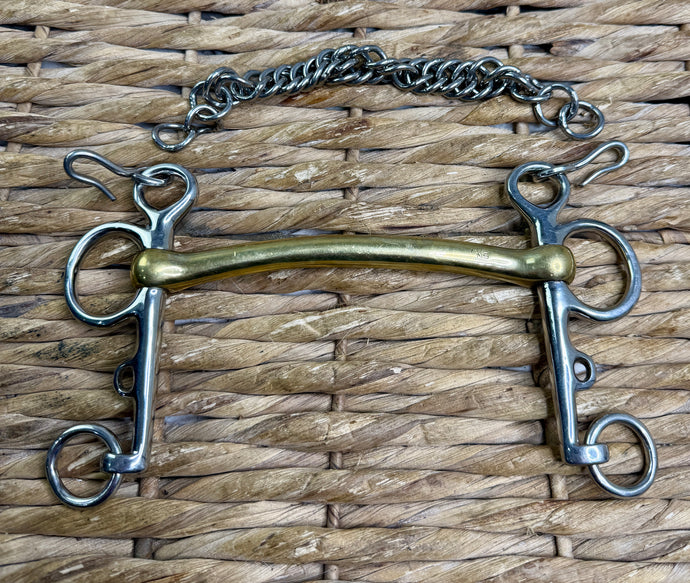 S/H 6” Neue Schule Mullen Mouth Pelham & Curb Chain