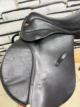 Load image into Gallery viewer, 16” MW Saddle Company Pony GP Saddle - Black - Changeable Width on a Press