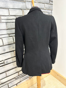 Vintage Ladies Size 38 Harry Hall Wool Hunt Coat - Black