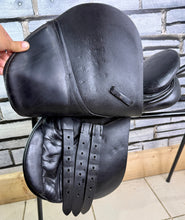 Load image into Gallery viewer, 14” Wide GFS English Pony GP Saddle - Black - Lead Rein Tiny Tot
