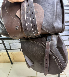 17” MW/Wide Whitaker Madrid Jump Saddle - Brown