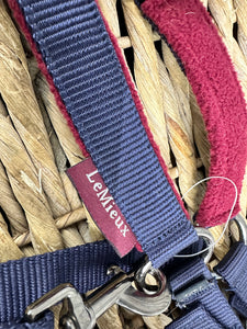 S/H Lemieux Burgundy/Navy Headcollar/Leadrope Set - Pony