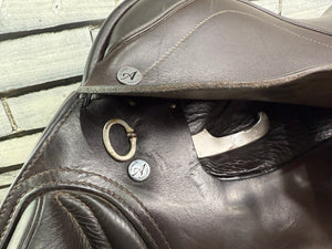 17” Medium Albion K3 MonoFlap Jump Saddle - Brown