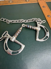 Load image into Gallery viewer, 5 1/4” Trust Blue Cherry Roller Jointed Kimblewick Bit - Anti Lean