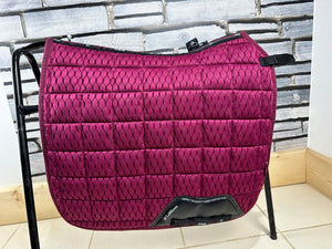 S/H Lemiex Carbon Mesh Dressage Saddle Pad - Large - Mulberry