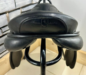 17 1/2” XW Silhouette Cob WH/VSD/GP Saddle - Black