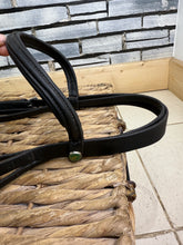 Load image into Gallery viewer, S/H James Sterling Raised Flash Competition Bridle - Black - Full