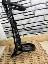 Load image into Gallery viewer, S/H Chunky English Flash Competition Bridle - Black - Full