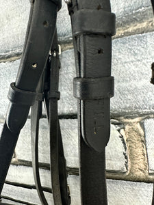 S/H Full Size Zaldi Anatomic Padded Flash Bridle - Black
