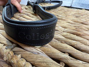 S/H Crystal Wave Brow Padded Bridle - Black - Full