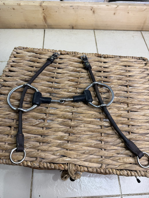 S/H 5 1/2” Cheltenham Running Gag Bit & Jeffries Leather Cheeks