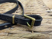 Load image into Gallery viewer, S/H 3/4” Leather In-hand Showing Lead - Black/Brass Buckle