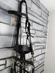 S/H English Hunter Complete Pelham Bridle - Black - Full