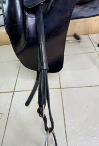 17 1/2” Wide Orthoflex Panel Saddle - Black