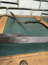 Load image into Gallery viewer, Fylde Stitched Cavesson Hunter Noseband - Brown - Pony - Traditional English Leather