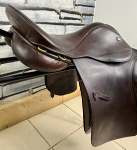 17” Wide Jeffries Falcon Hawk Event GP Saddle - Brown