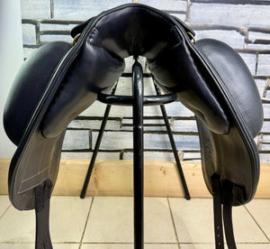 17 1/2” Wide Stride Free Elite Dressage Saddle - Black
