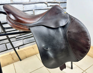 17 1/2” MW Bruno Del Grange Close Contact Jump Saddle - Brown
