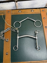 Load image into Gallery viewer, 5” Double Bit Set - Fixed Arch Mouth Weymouth &amp; Small Ring Bridoon - Thin