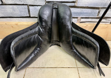 Load image into Gallery viewer, 12 1/2” Wide English Tiny Pony GP Saddle - Black - Child’s First Saddle