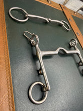 Load image into Gallery viewer, 5 1/4” Fylde Double Bits - Fixed Ported Weymouth &amp; Small Ring Bridoon- Show Pony
