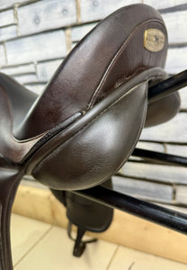 17” Wide Black Country Vinici Monoflap Dressage Saddle - Brown