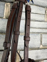 Load image into Gallery viewer, S/H English Traditional Complete Snaffle Bridle - Brown - Full