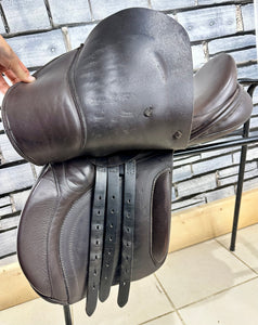 17 1/2” Wide Ideal International Event Saddle - Brown