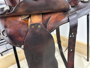 16” Bunkhouse Leather Banderas Texas Western Saddle - Brown