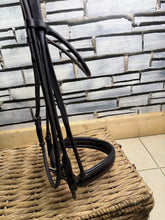 Load image into Gallery viewer, S/H Passier Rolled Dressage Snaffle Bridle - Black - Cob/Full