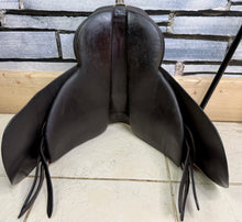 Load image into Gallery viewer, 14 1/2” MW Bart J Snowball English Tiny Pony Show Saddle - Brown