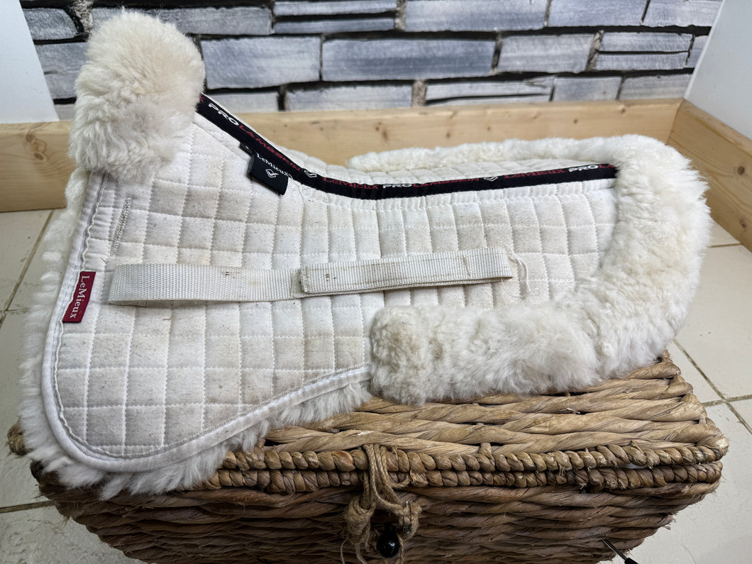 S/H Lemieux Pro Lambskin Wool Half Pad - White - Small