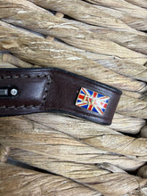 Load image into Gallery viewer, Kate Negus Diamonte Curved Browband - Cob/15” - Brown - English Quality Hand Made Bling