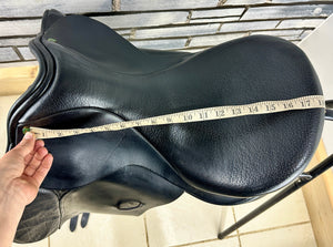 18” Wide Ideal Jessica Dressage Saddle - Black