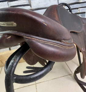16 1/2” MW Antares Connexion Monoflap Jump Saddle - Brown