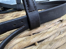Load image into Gallery viewer, S/H English Sabre Flash Bridle - Brown/Brass - Full