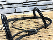 Load image into Gallery viewer, S/H Argenta Patent Padded Cavesson Bridle - Pony - Black