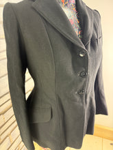 Load image into Gallery viewer, Ladies Size 34 Vintage Showerproof Hunt Jacket - Black